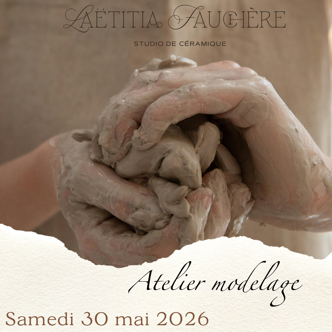 Atelier poterie / apprentissage du modelage 2h00 du samedi 30 mai 2026