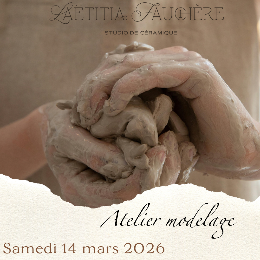 Atelier poterie / apprentissage du modelage 2h00 du samedi 14 mars 2026