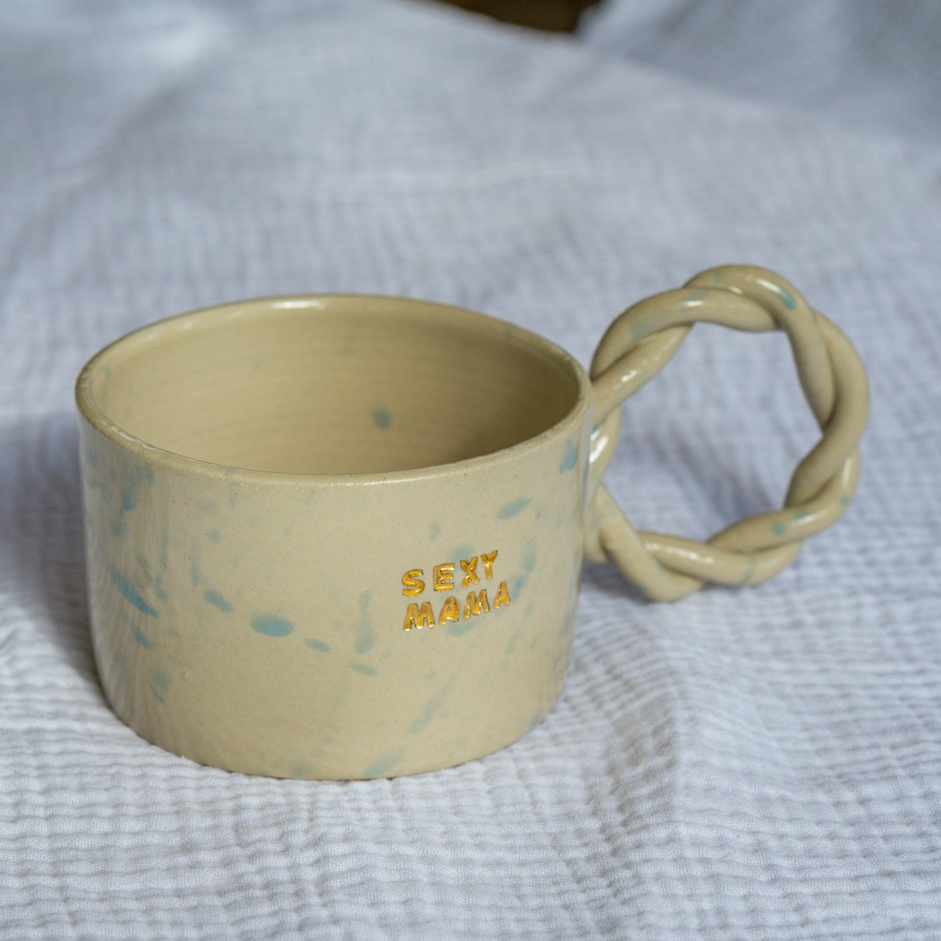 MUG SEXY MAMA splash bleu lavande