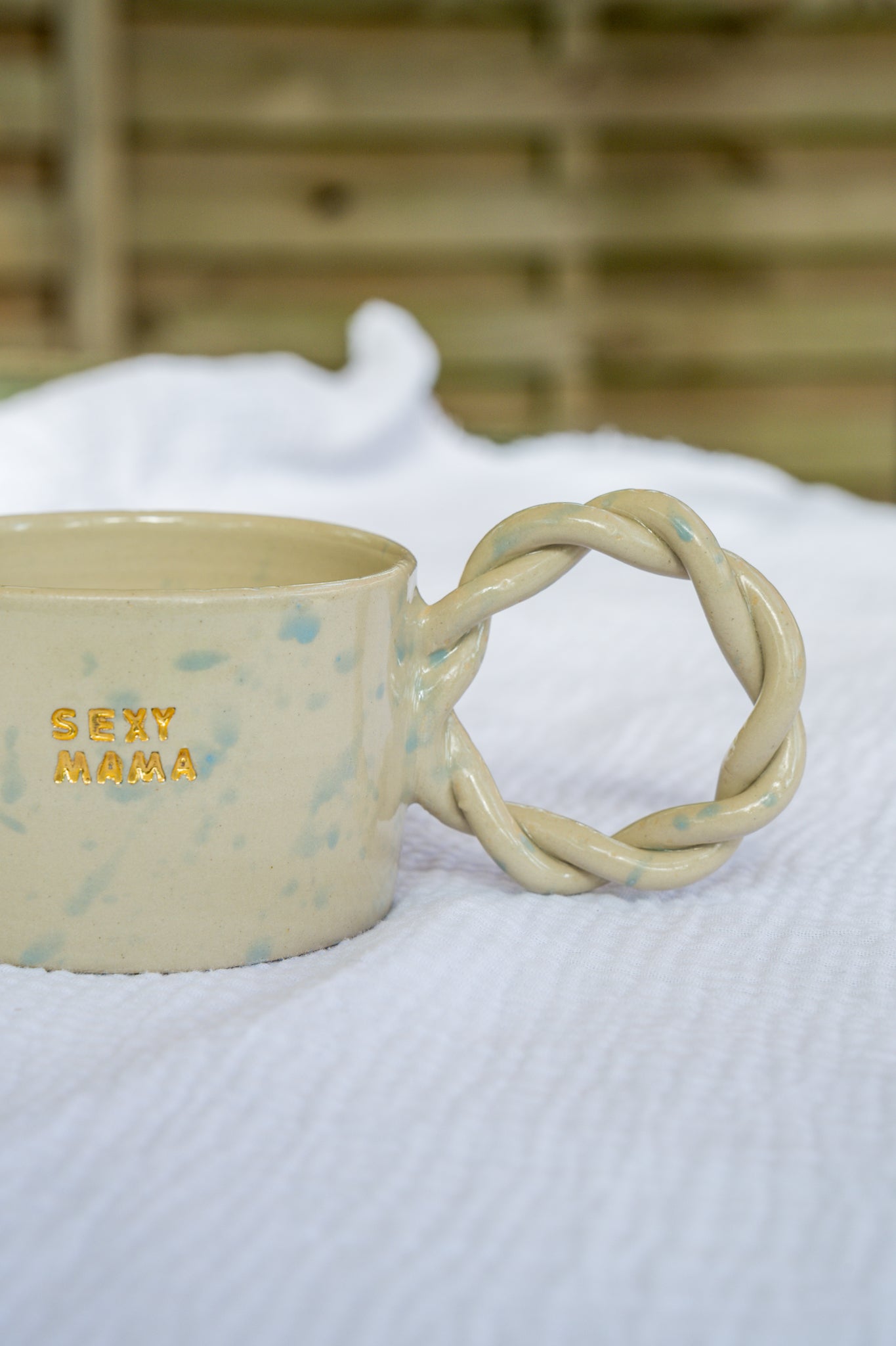 MUG SEXY MAMA splash bleu lavande