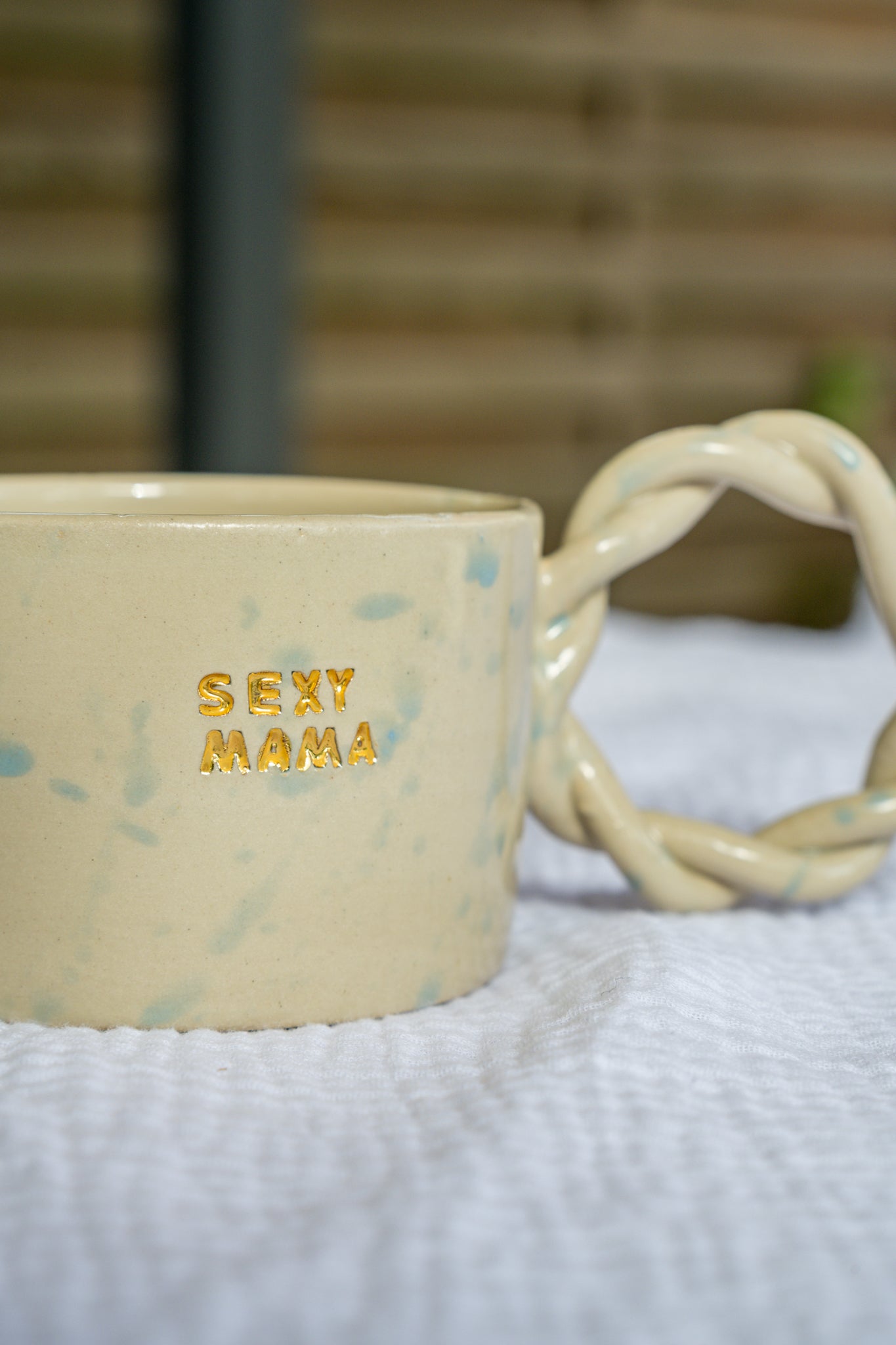 MUG SEXY MAMA splash bleu lavande