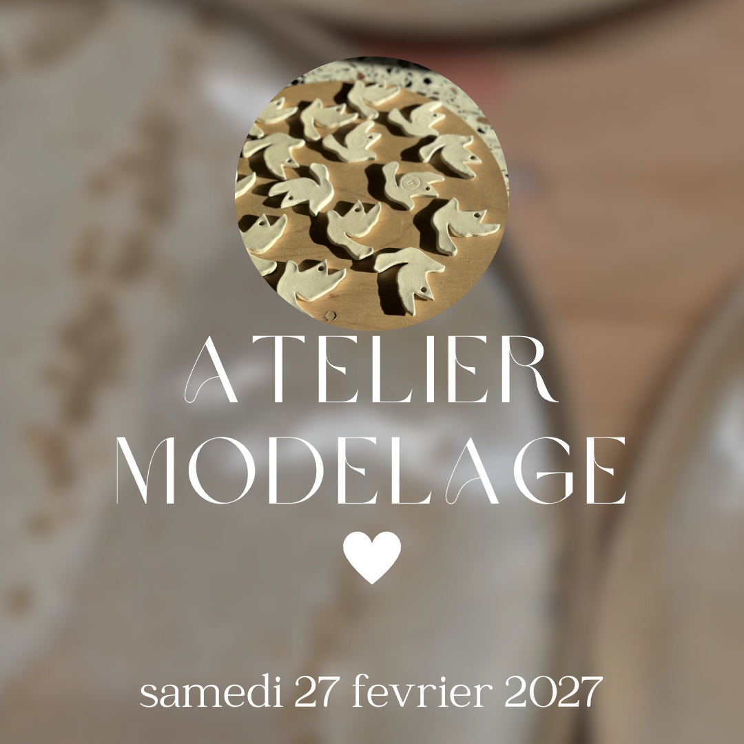 Atelier poterie / apprentissage du modelage 2h00 du samedi 27 février 2027