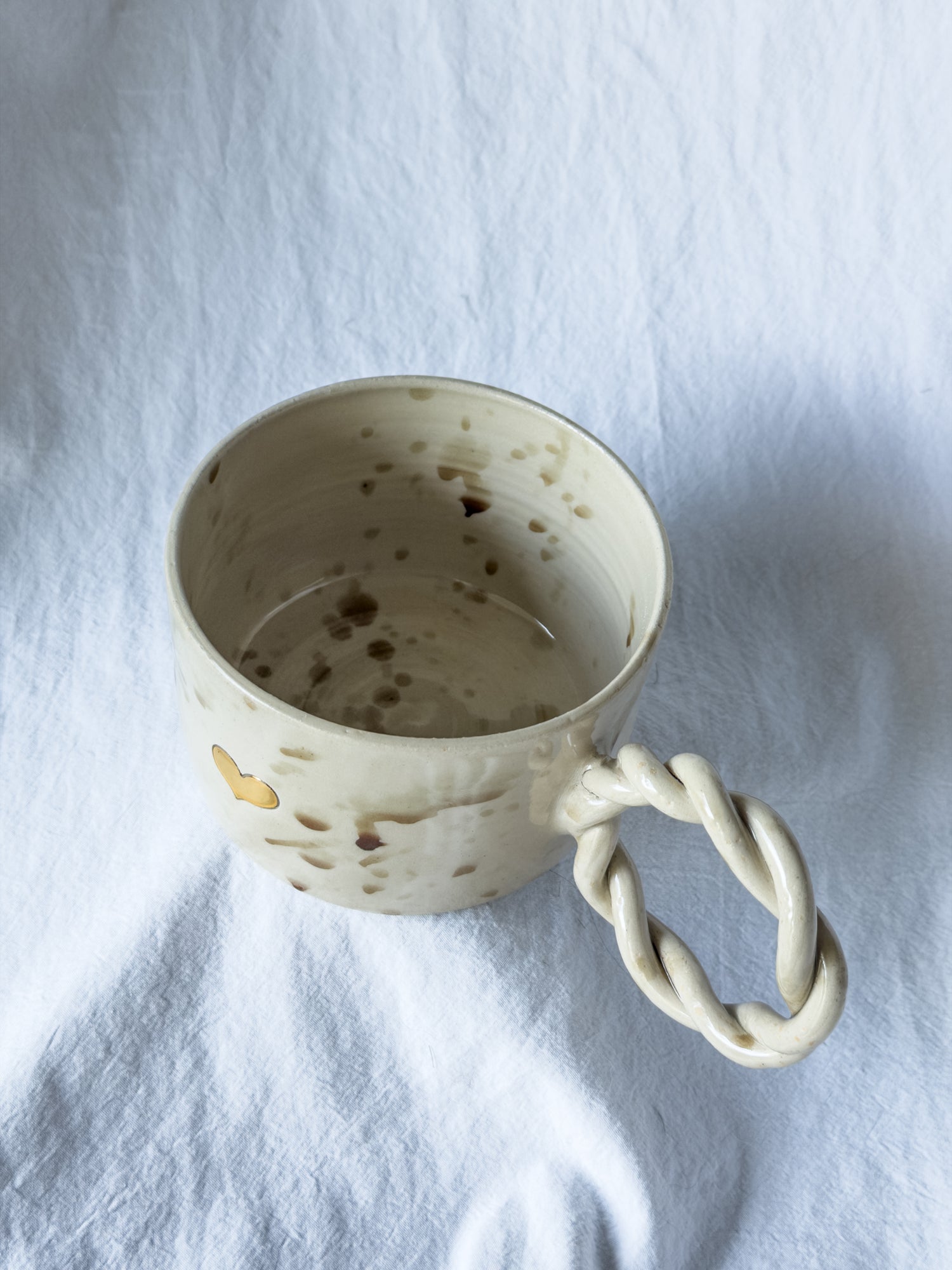 MUG « cœur doré» splash marron glacé 🤎