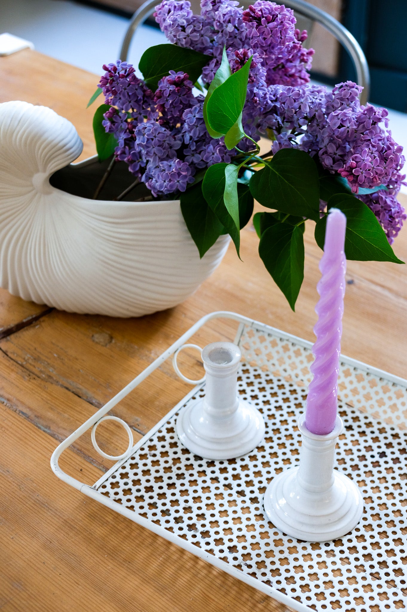 Collab' Marina Decoración X Laetitia FAUCHERE Colección: Candelabros blancos