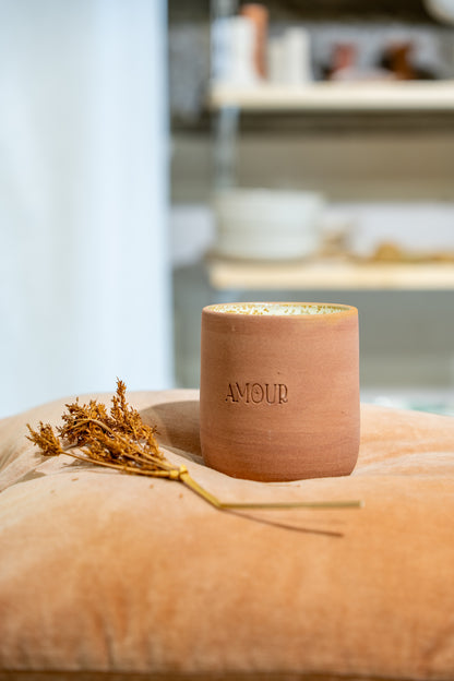 “Amour” candle Old rose