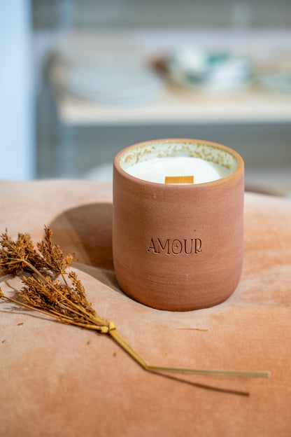 “Amour” candle Old rose