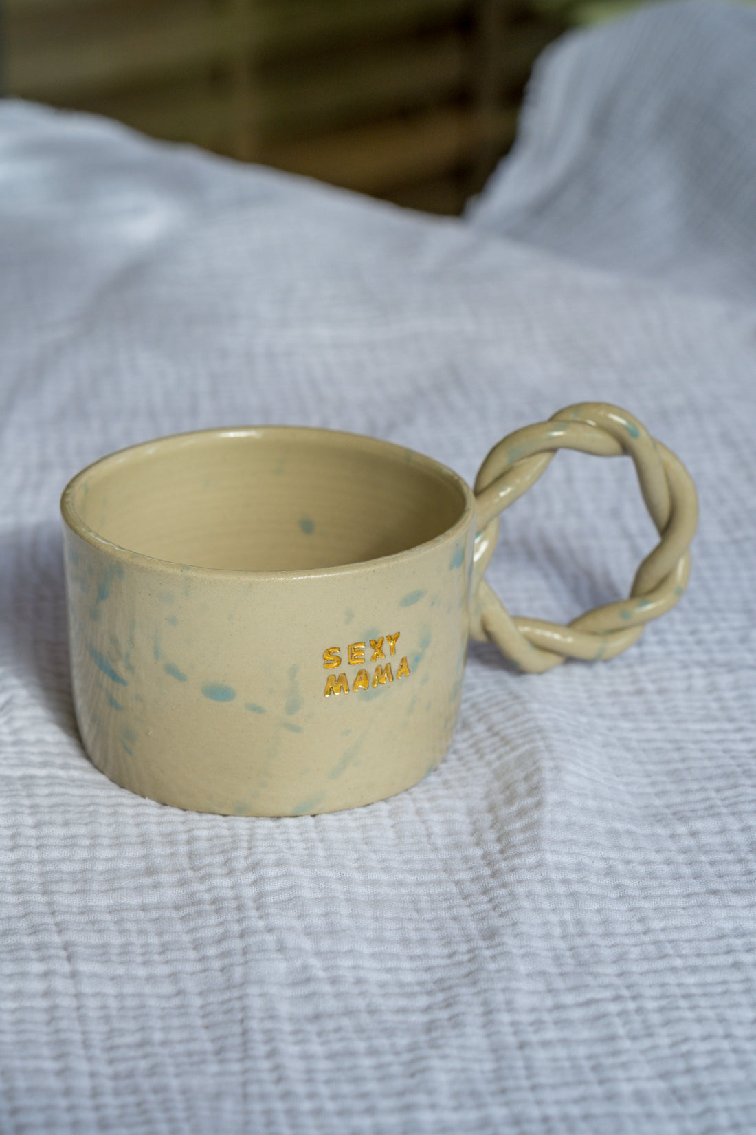 MUG SEXY MAMA splash bleu lavande