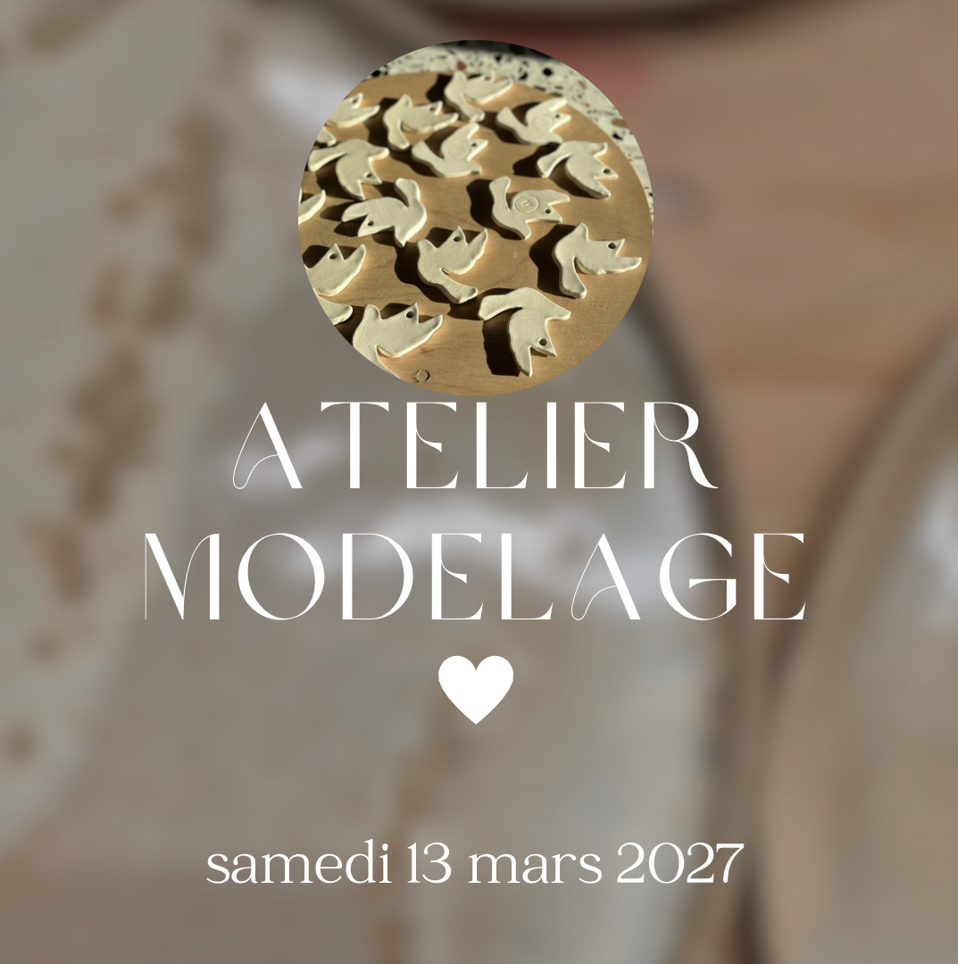 Atelier poterie / apprentissage du modelage 2h00 du samedi 13 mars 2027