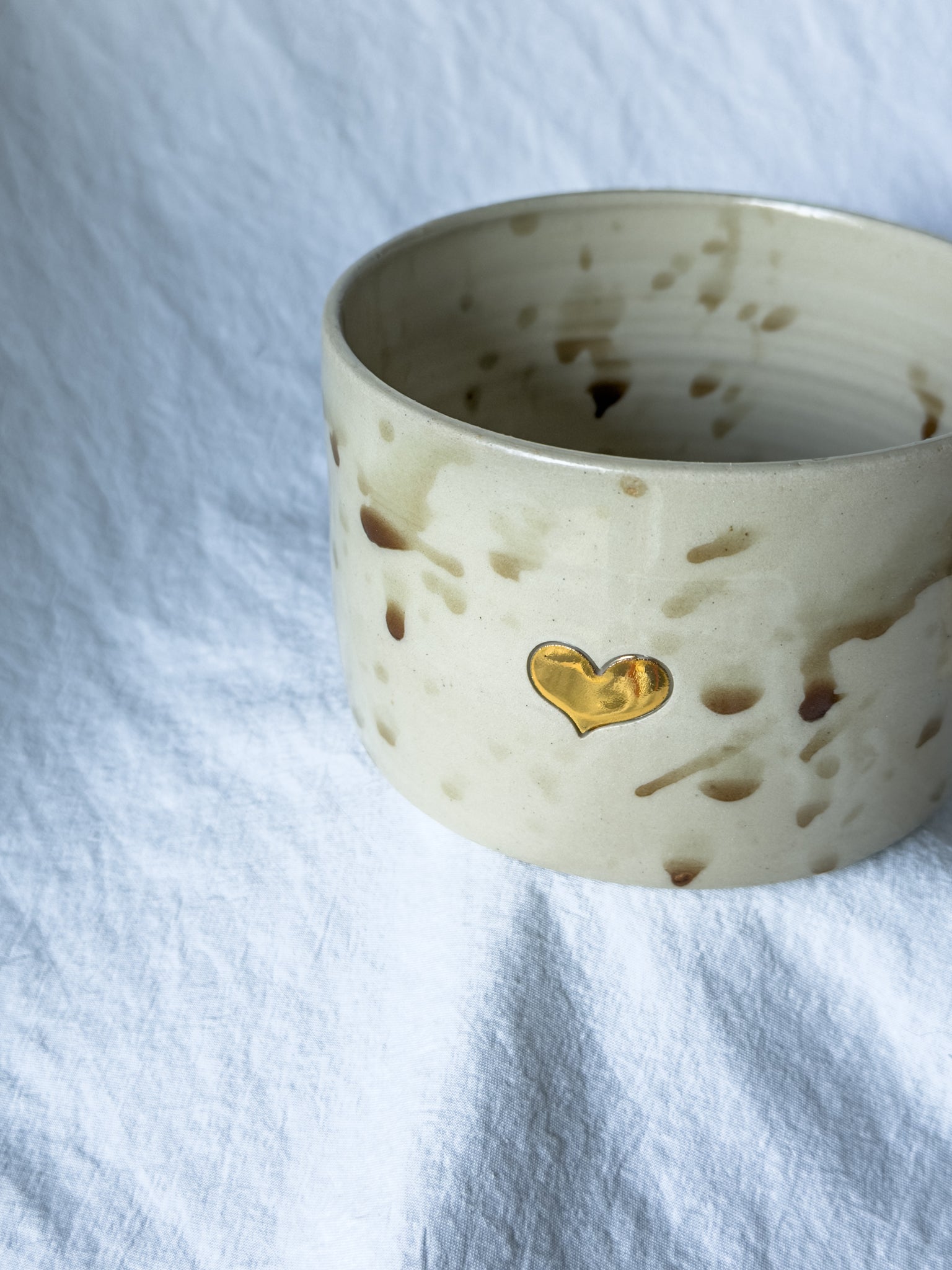 MUG « cœur doré» splash marron glacé 🤎