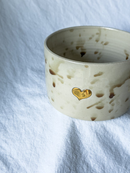 MUG « cœur doré» splash marron glacé 🤎