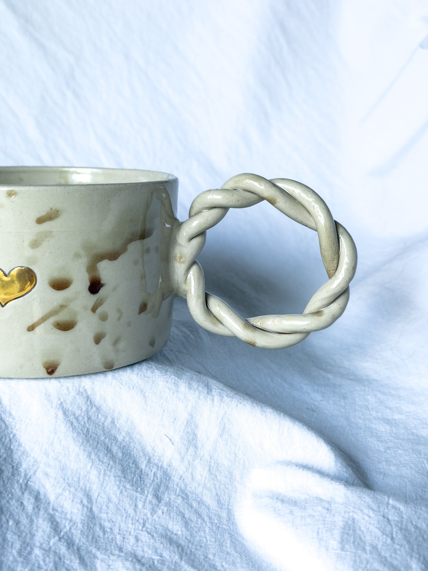 MUG « cœur doré» splash marron glacé 🤎