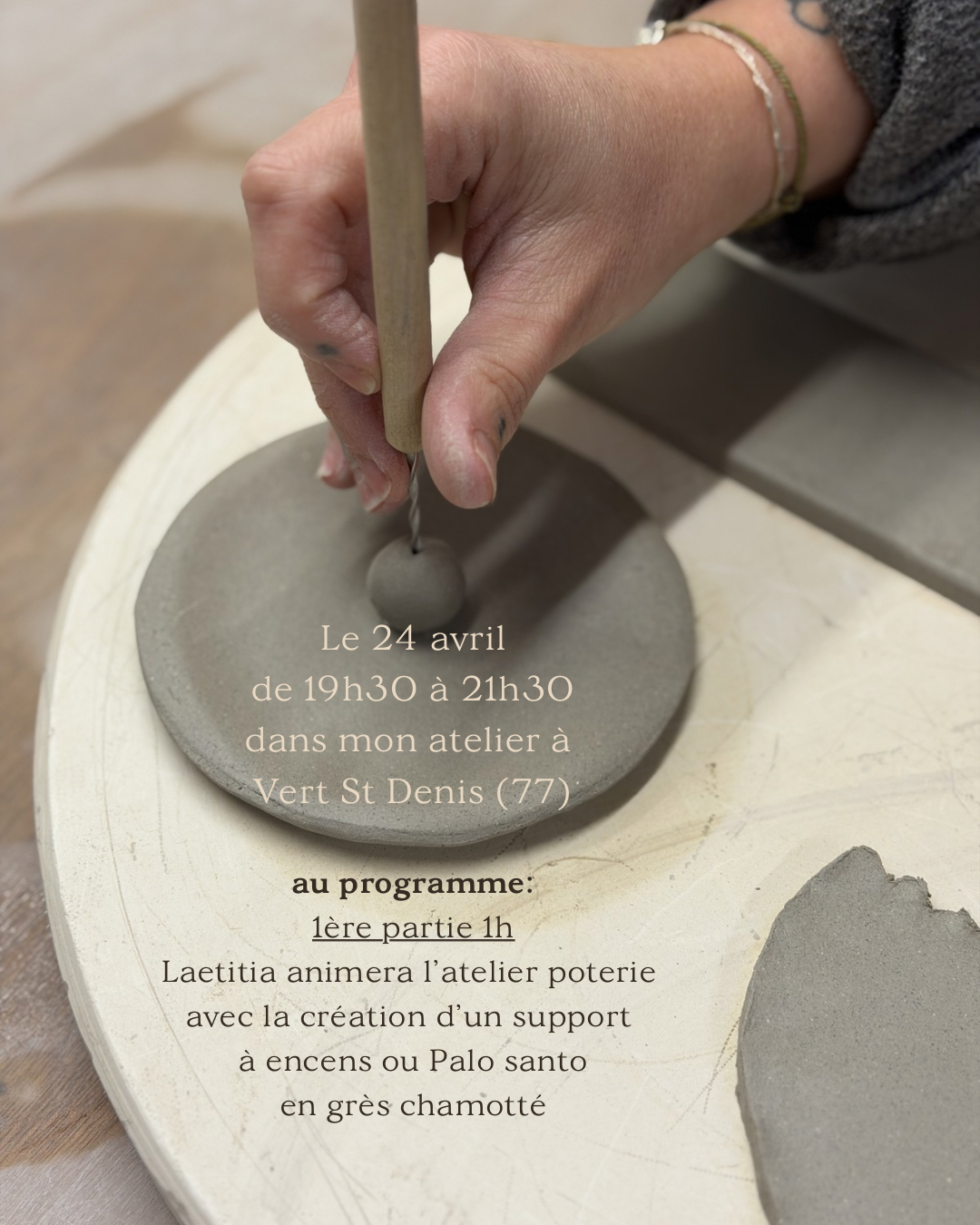 Atelier vendredi 24 avril : poterie / tirage de tarot de Marseille, méditation….