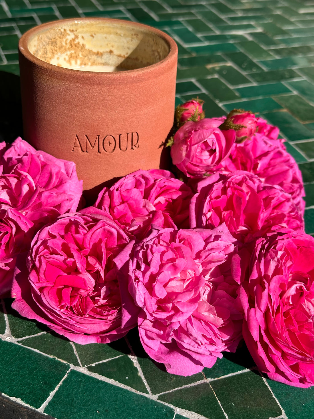 Vela “Amour” Rosa vieja