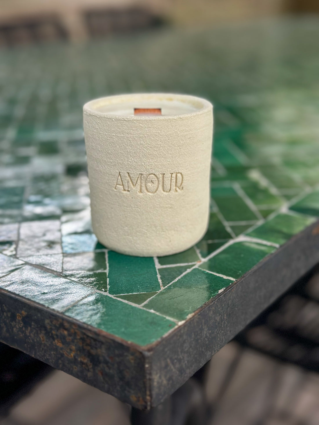 Bougie « Amour » fleur de coton