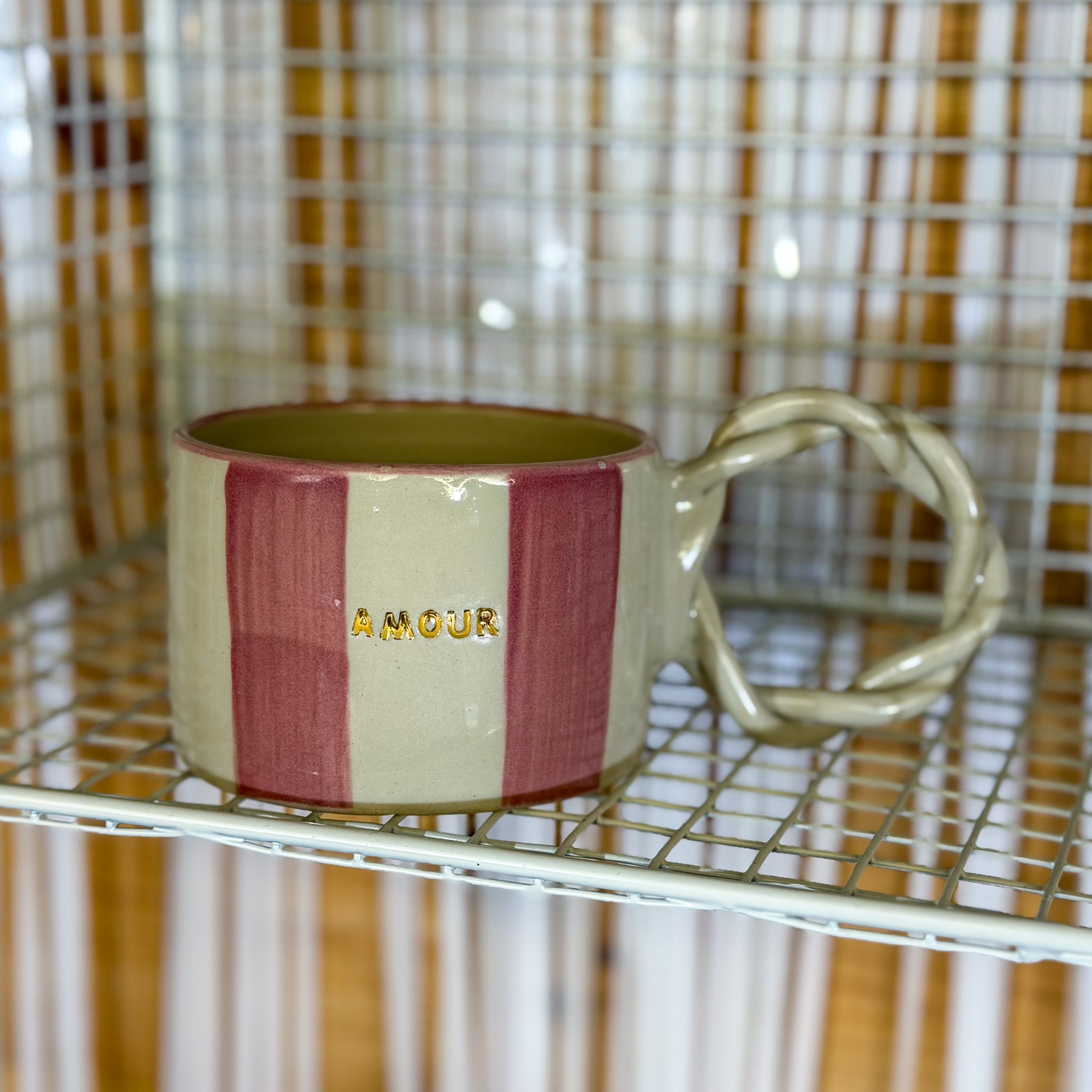 TAZA SEXY MAMA rosa rayas (Edición limitada)