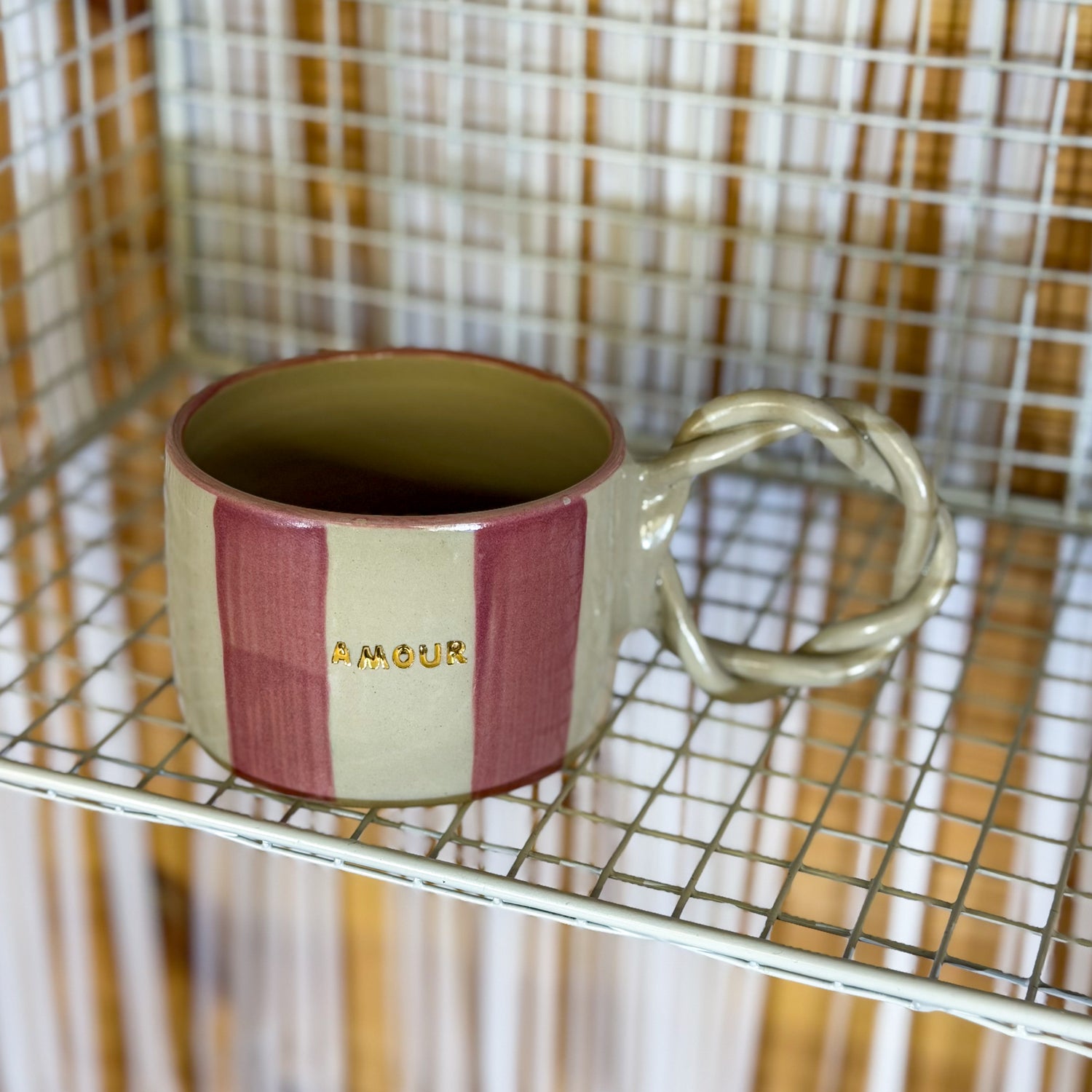 TAZA SEXY MAMA rosa rayas (Edición limitada)