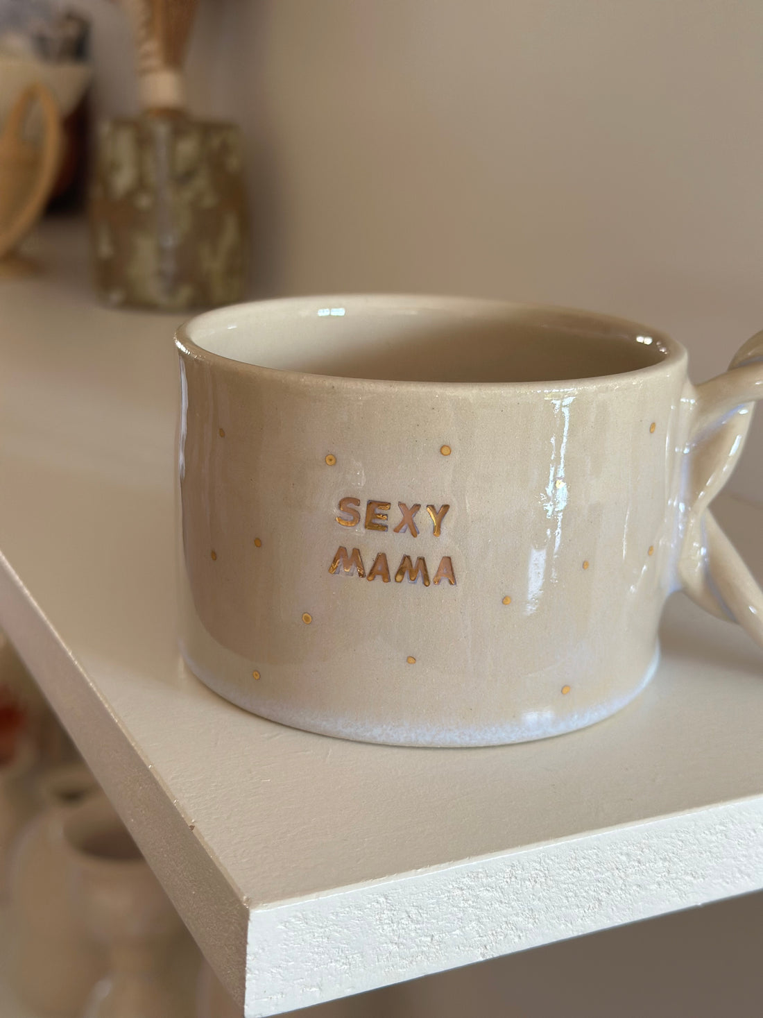 MUG SWEET MAMA écume coeurs dorés