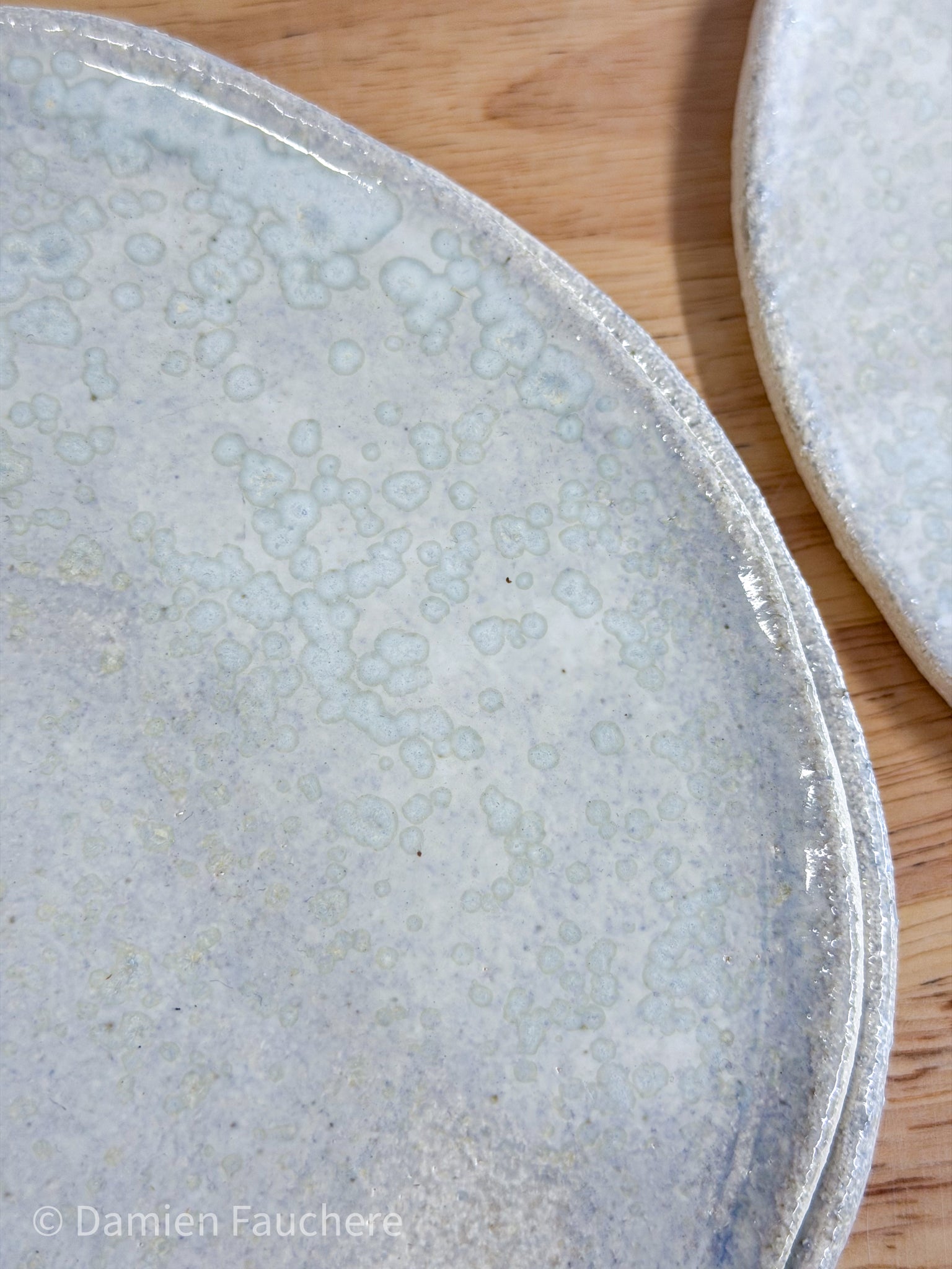 Flat plate in chamotte stoneware - Sand