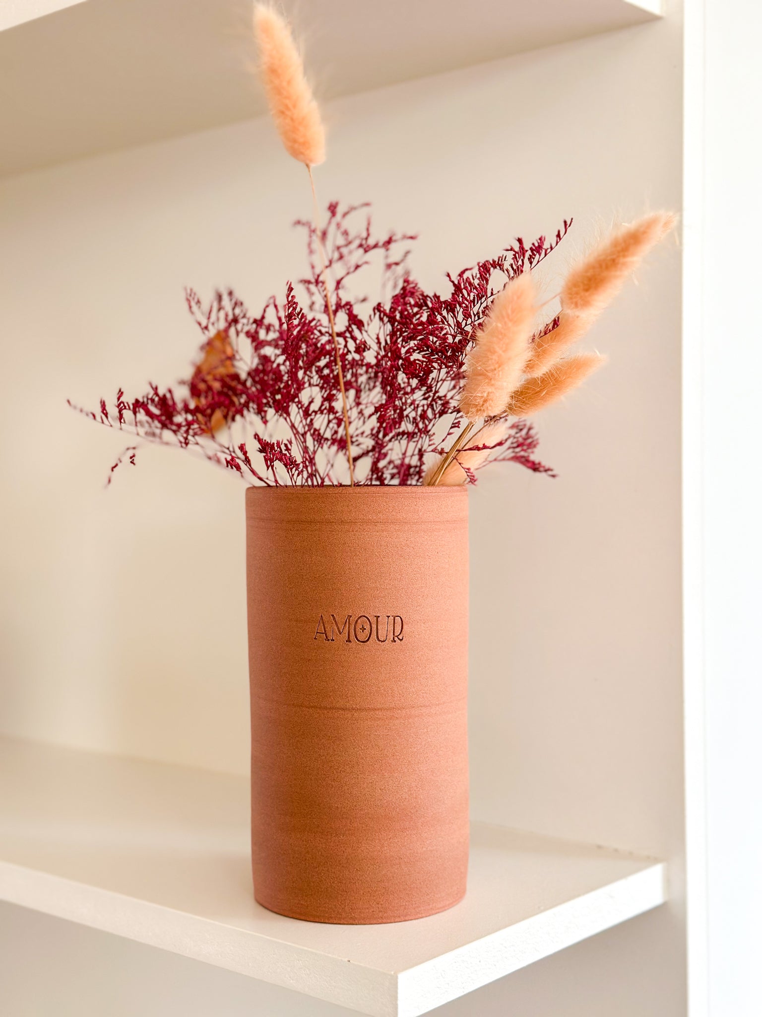 DRUNK IN LOVE Vase - TERRACOTTA RED STONESTONE