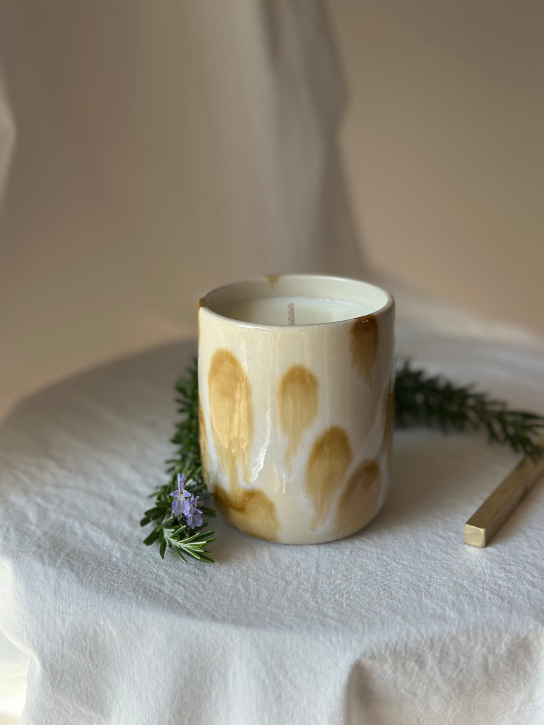 Bougie senteur abricot - romarin