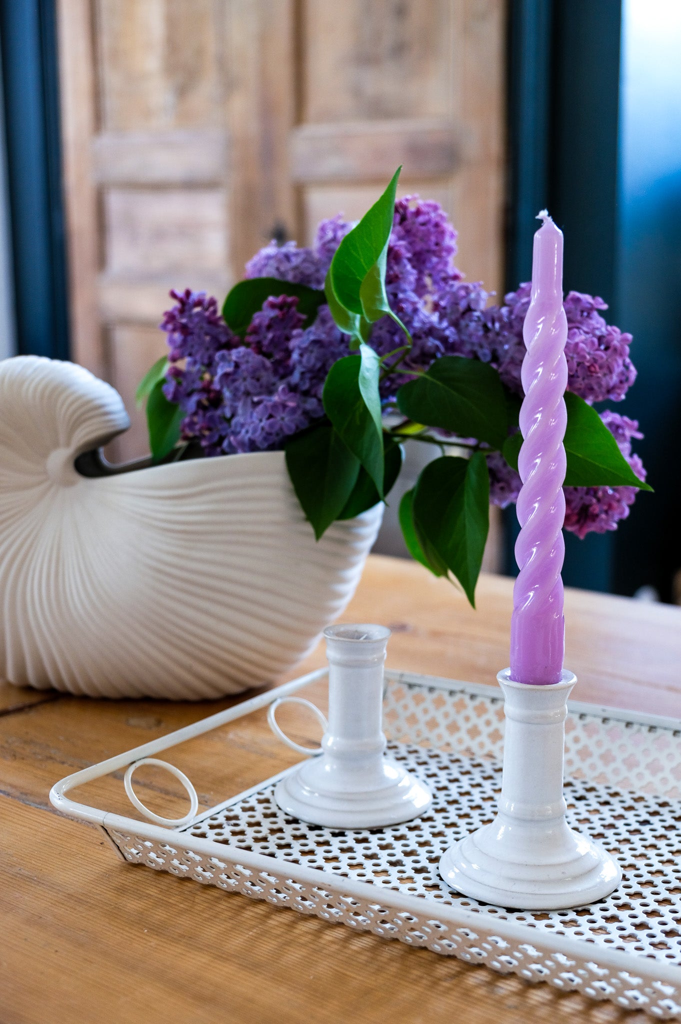 Collab' Marina Decoración X Laetitia FAUCHERE Colección: Candelabros blancos